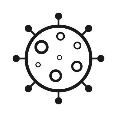 Virüs, koronavirüs simgesi satır biçimi, vektör