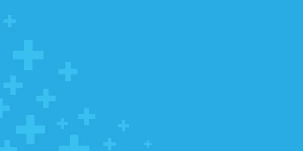 Healthcare and medical blue banner with health crosses, vector