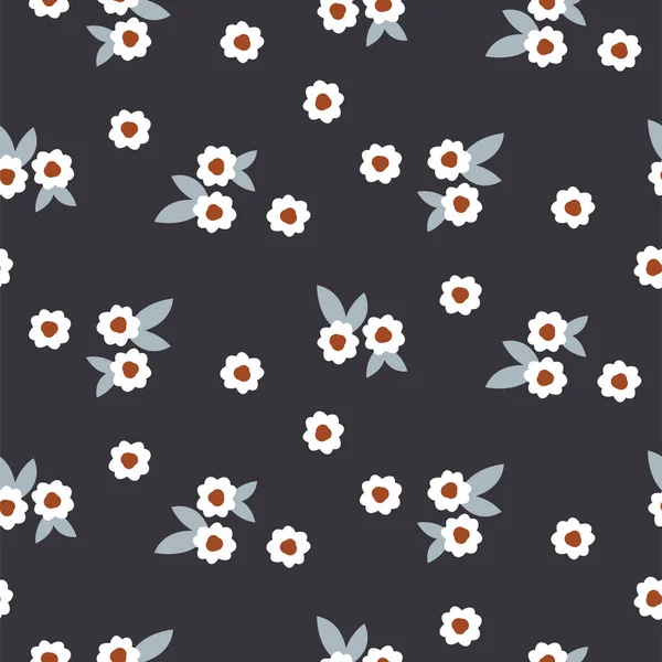 Cute flowers simple seamless pattern surface design — Stock Vector