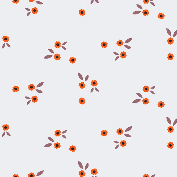 Söta små blommor enkel sömlös mönster yta design — Stock vektor
