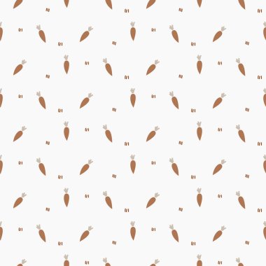 Sevimli Havuç Tavşan deseni, çocuk için kumlu arkaplan kıyafet tasarımı tekstil tasarımı