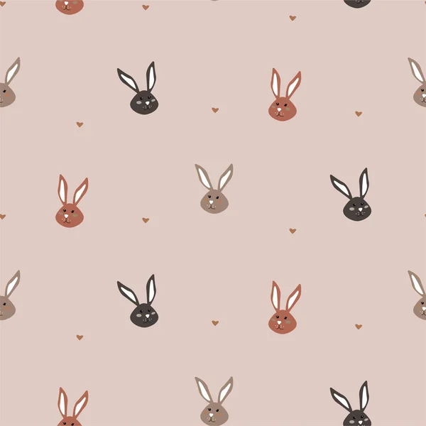 Padrão de coelho bonito, fundo de coelho para crianças design de roupas design de impressão têxtil — Vetor de Stock