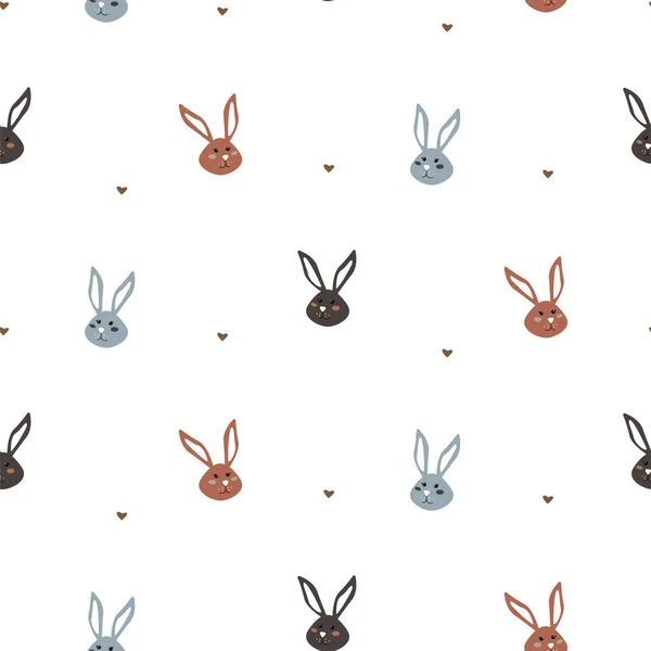 Padrão de coelho bonito, fundo de coelho para crianças design de roupas design de impressão têxtil — Vetor de Stock