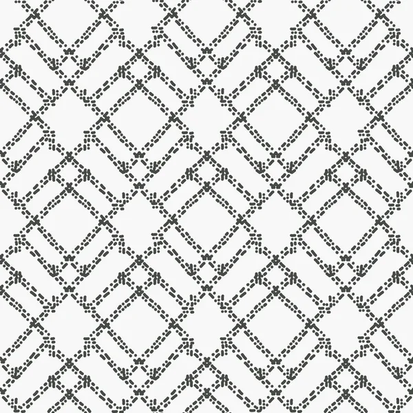 Geometric intertwined shapes seamless pattern. Abstract tileable background — Stock Vector
