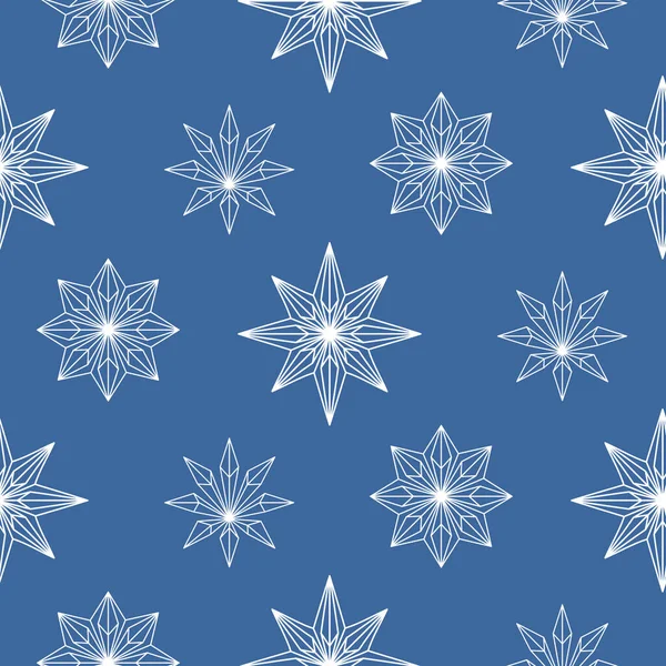 Рождество Новый Год Швов Снежинки Голубом Векторные Иконы Зимних Праздников — стоковый вектор