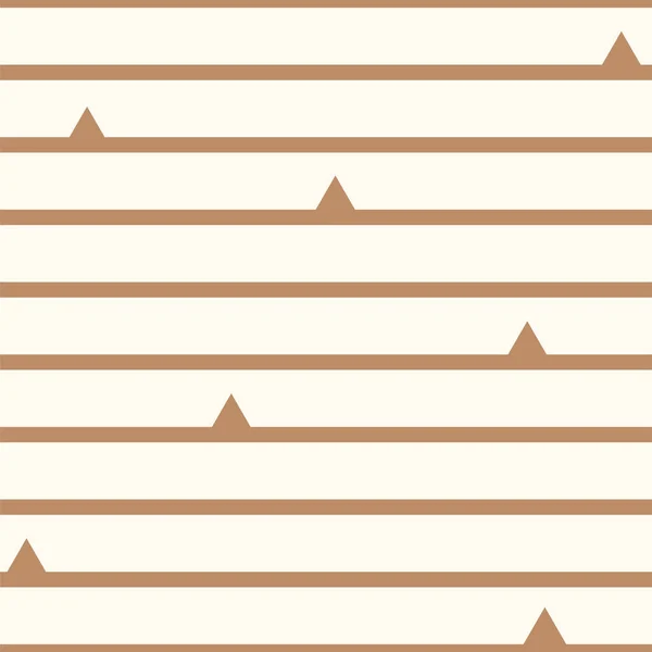 Nahtlos Gestreifte Geometrische Minimalistische Muster Linien Beige Hintergrund Mit Dorndekor — Stockvektor