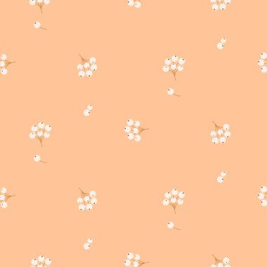 Sonbahar bereleri dalları sıcak şeftali rengi hoş, pürüzsüz desen. Sonbahar titreşimleri çiçek yaprakları arka planı