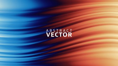 Vektör Soyut Arkaplanı. Renkli Geleceğin Dalgalı Resimleri.