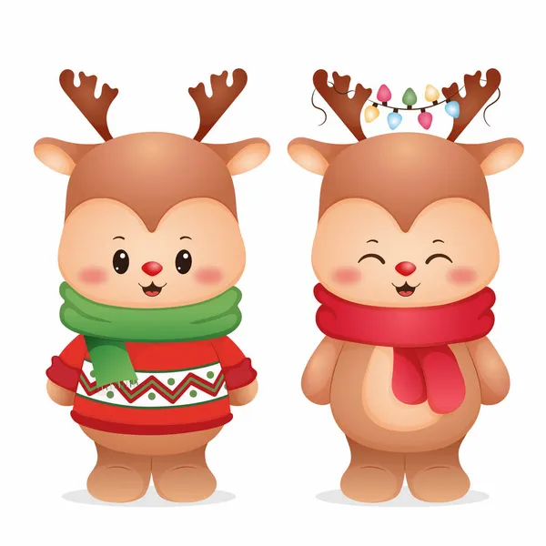 Kışlık giysiler içinde şirin bir geyik