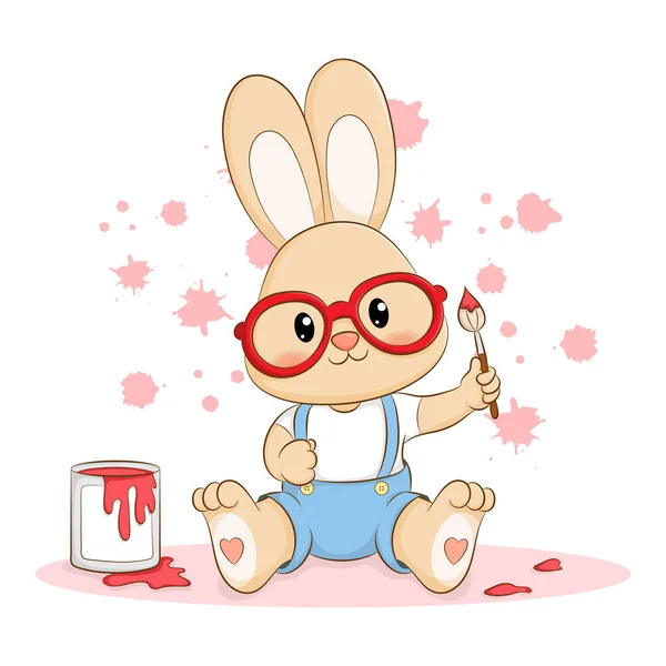 Tatlı Tavşan ya da fırça tutan tavşan ressamı.. 