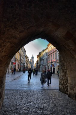 Vistas de los diferentes lugares turisticos de Cracovia, Polonia 