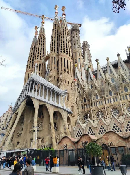 Templo Expiatorio Sagrada Familia Gaudi 바르셀로나 카탈루냐 스페인 — 스톡 사진