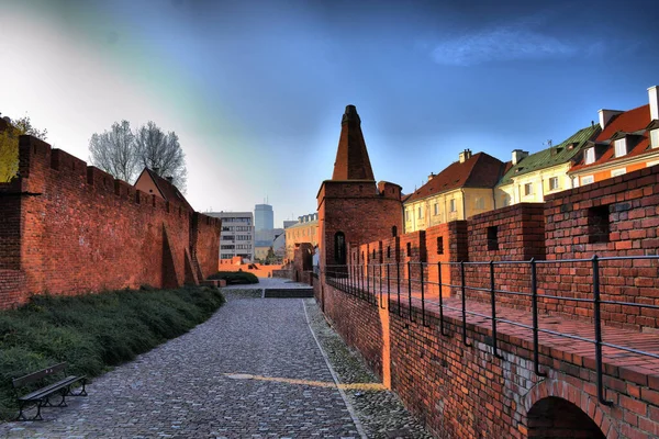 Utsikt Över Olika Turistorterna Staden Warszawa Polen Stirra Miasto Gamla — Stockfoto