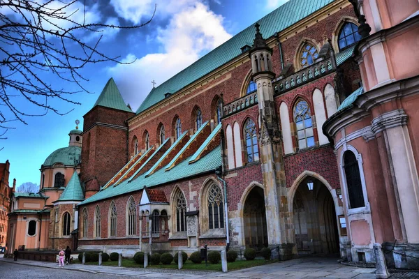Views Different Tourist Places Wroclaw Breslau Wroclaw Poland Church Ostrow — Photo