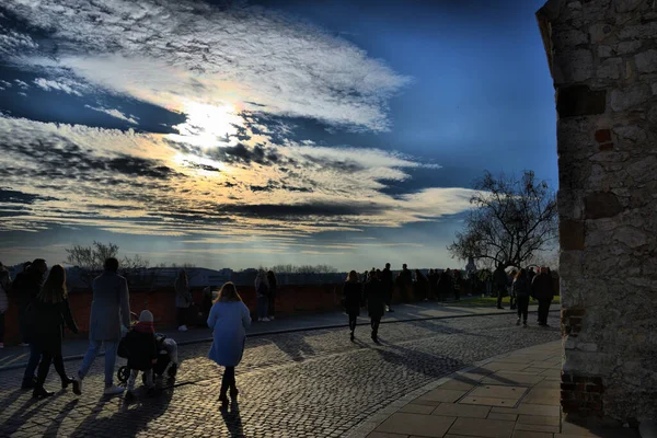 Vistas Los Diferfallugares Turisticos Fescovia Polonia Castillo Wawel — стоковое фото