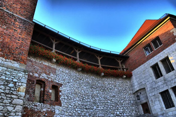 Vistas Los Diferentes Lugares Turisticos Cracovia Polonia Castillo Wawel — Zdjęcie stockowe