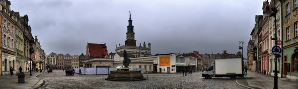 Widok Różne Miejsca Turystyczne Poznaniu Plac Ratuszowy Domy Rybackie — Zdjęcie stockowe