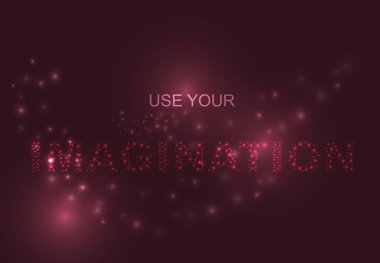 Hayal gücünü kullan. Dairesel soyut tipografi