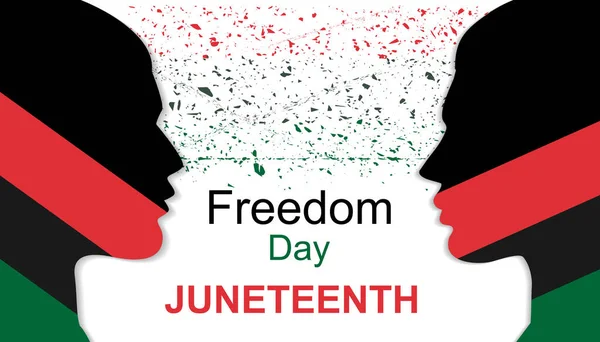 Juneteenth Independence Day concetto. Libertà o emancipazione — Vettoriale Stock