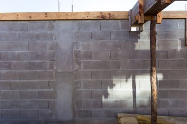 beton duvar. mimari yapım aşamasında