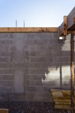 beton duvar. mimari yapım aşamasında
