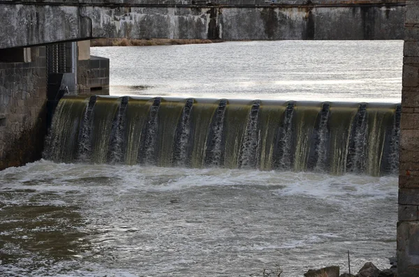 the turbid water during the flood falls from large dams and forms a lot of foam. fish pass is a neutrality for overcoming the height differences of hydroelectric power plants and weirs for fish.