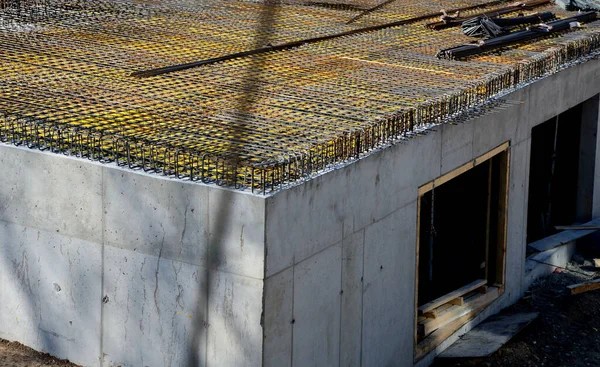 Huizen Gebouwd Van Gewapend Staal Beton Zijn Aardbevingsbestendig Kunnen Verschillende — Stockfoto