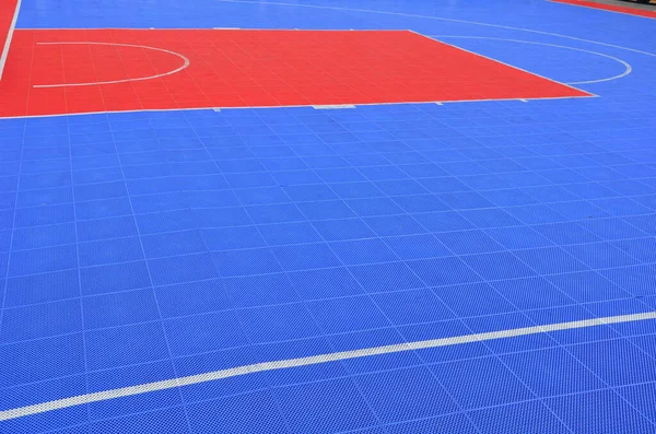 Volleyball Court Created Parking Lot Tiles Connected Portable Form Red — Foto de Stock