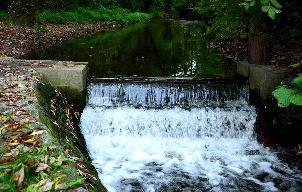Kilátás Egy Weir Ahol Nincs Víz Vízi Sportok Hidrológiai Aszály — Stock Fotó