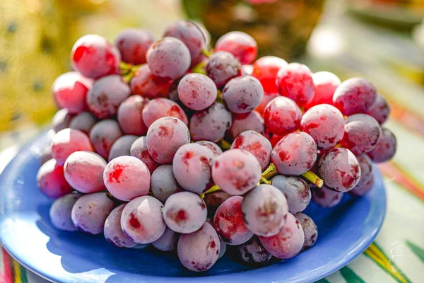 Purple Grapes Street Vendors — Stock Photo, Image