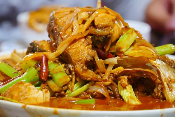 Delicacies Direbus Ikan Makanan Cina — Stok Foto
