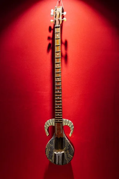 Национальная Выставка Струнных Инструментов Ксилофонов Ручной Работы — стоковое фото
