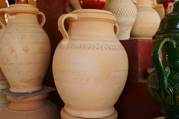 Mellanösterns Keramik Pott Traditionella Produkter Marknaden — Stockfoto