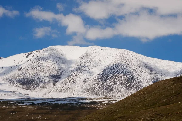 Winterlandschap Sneeuw Bergweg Gletsjer — Stockfoto