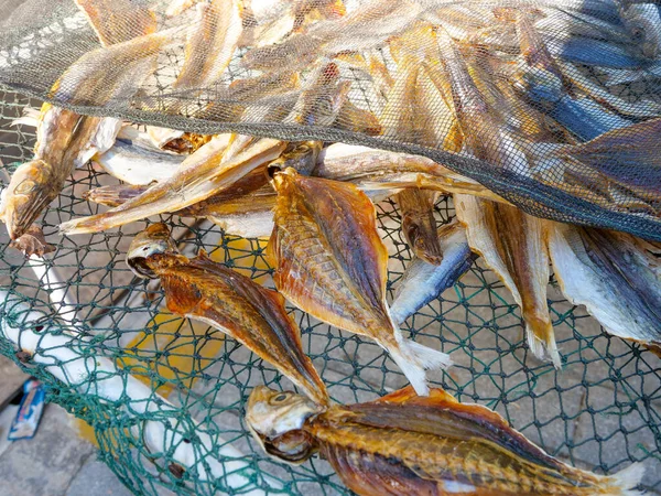 Pesce Salato Essiccato Riva Mare — Foto Stock