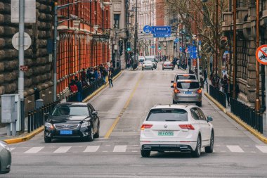 Şangay eski tarz sokak manzarası