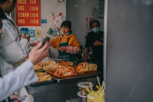 Chinese Takeaway Breakfast Shanghai — Stock fotografie