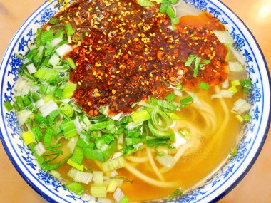 Lanzhou Biftek Ramen Lokantası, Çin Erişte Yemeği, Lanzhou bifteği elle yapılan erişte