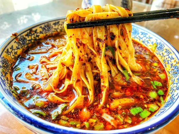 Lanzhou Beef Ramen Restaurant China Noodles Food Lanzhou Carne Res —  Fotos de Stock