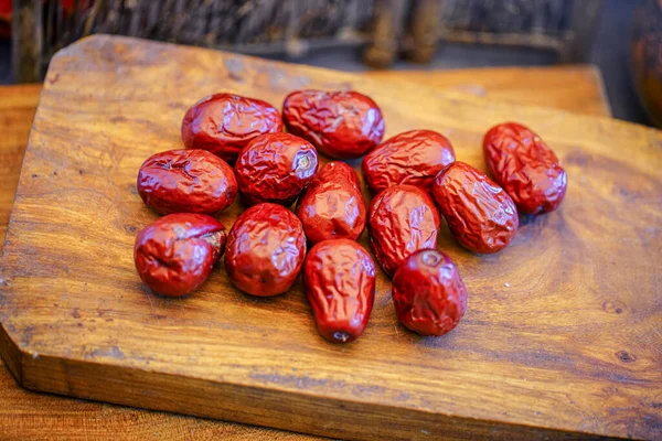 Table still life dried red dates