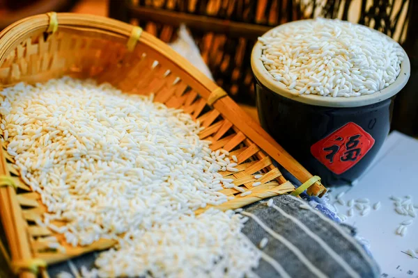 Fragrant Rice White Long Grain Glutinous Rice — Stock Photo, Image