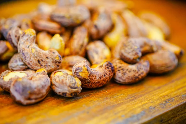 Estúdio Tiro Castanha Caju Alimentos Ricos Proteínas — Fotografia de Stock