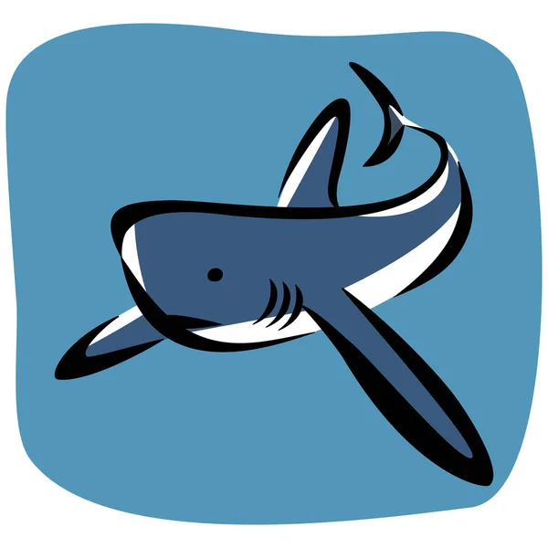 Killer Shark Clip Art — Vettoriale Stock