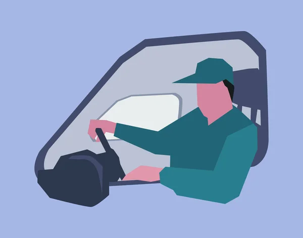 Sürücü Vektörü illüstrasyonu izole edildi