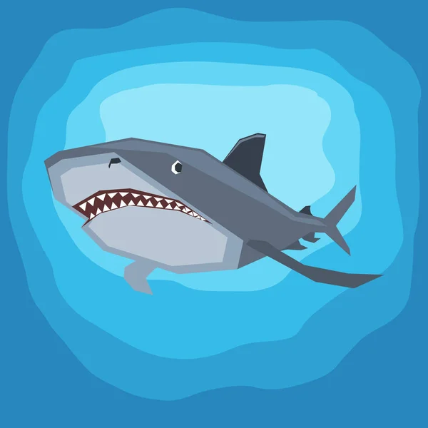 Vector Ilustración Tiburón Asesino — Archivo Imágenes Vectoriales