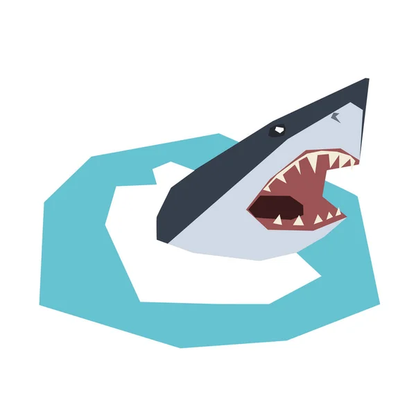 Tiburón Gigante Aislado Clip Fondo Blanco — Archivo Imágenes Vectoriales