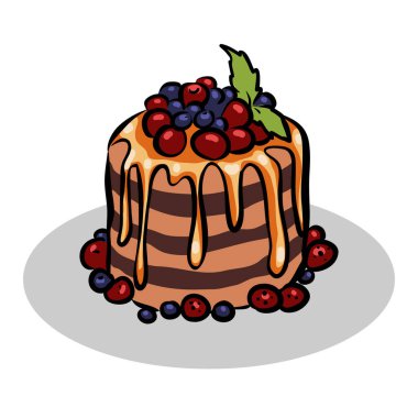 Noel pastası illüstrasyon vektörü