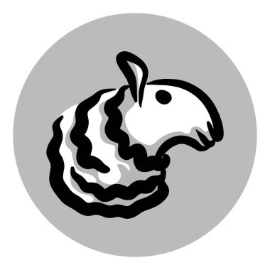 Koyun kafa simge vektör