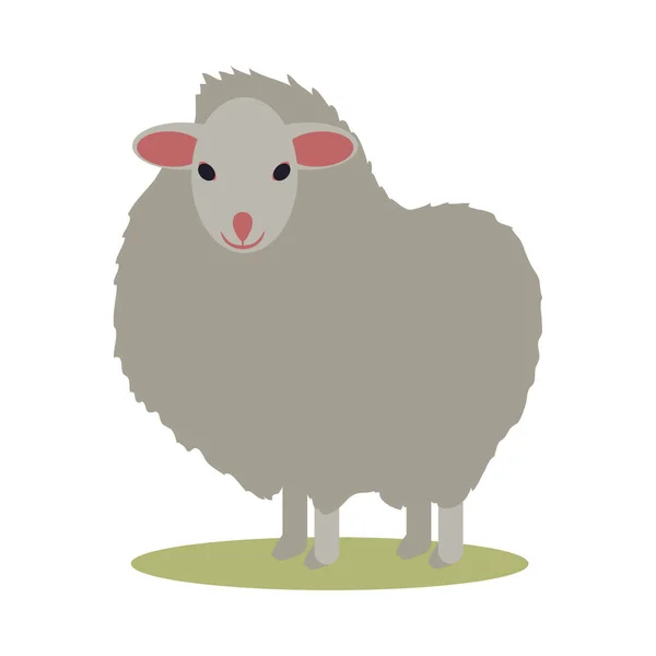 Illustration Vectorielle Moutons Blancs — Image vectorielle