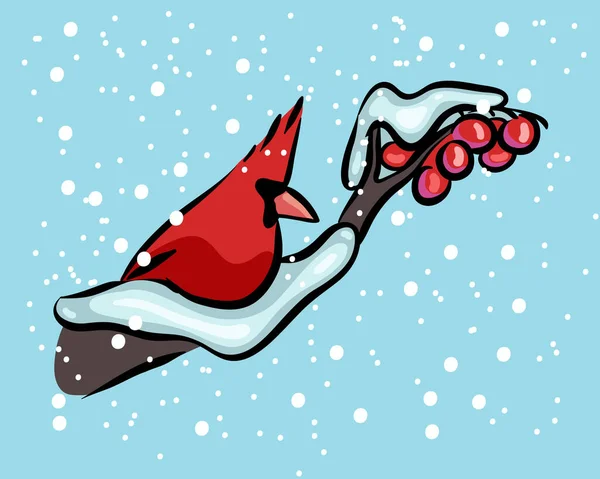 Clip Art Oiseau Noël — Image vectorielle